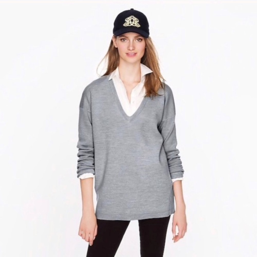 J. Crew Merino Wool Pocket Pullover Sweater